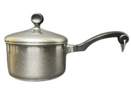 Farberware Stainless Steel Aluminum Clad Bottom 1 Quart Pot w Lid - £11.24 GBP