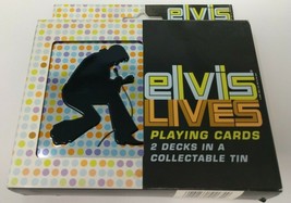 Elvis Lives Playing Cards 2 decks in a Collectable Tin - £19.57 GBP
