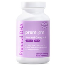 Premom Prenatal DHA Fish Oil: Triglyceride Omega 3 with 470mg DHA 200 MG - £20.39 GBP