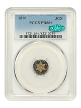1870 3CS PCGS/CAC PR66+ - $4,680.25