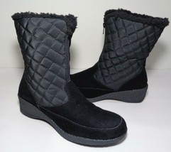 Karen Scott Size 8 M LONNIE Black Quilted Winter Boots New Women&#39;s Shoes - £70.43 GBP