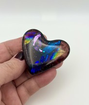 Objet de Arte - Handmade Dichroic Art Glass Heart Keepsake- “You Are Lov... - £36.20 GBP