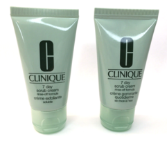 CLINIQUE 7 Day Scrub Cream Rinse-Off Formula x 2 Travel Size (1oz/30mL e... - £7.82 GBP