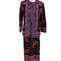 Vtg Carlisle 2 PC Silk Wool Black Floral skirt & Jacket  Set  Suit NWOT ... - $258.39 Vtg Carlisle 2 PC Silk Wool Black Floral skirt & Jacket  Set  Suit NWOT ... - $258.39