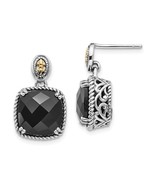 Sterling Silver &amp; 14K Gold Onyx Dangle Post Earrings - $180.99