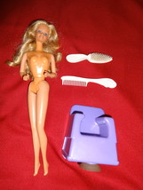 vintage TWIRLY CURLS Barbie with chair / comb / brush - $9.00
