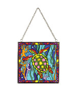 Sea Turtle 65122 Square Stained Glass Suncatcher 6 x 6&quot; - $21.78