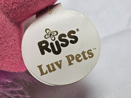 Vintage Margaux Luv Pets 7” Plush White Cat Russ Berrie Pink Hat Boa - £10.35 GBP