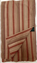 Ralph Lauren LRL Sheet Multi Brown Stripe FLAT Woven KING Vintage - £110.17 GBP