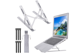 Adjustable Aluminum Laptop Tablet Stand Riser 6 Angles Ventilated to 15.6&quot;  NEW - £11.91 GBP
