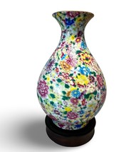 Antique Chinese Famille Rose Vase Late Qing Dynasty, Pear Shaped - £189.92 GBP