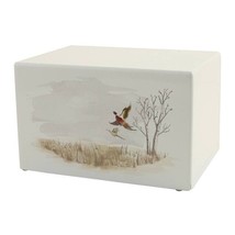 Large/Adult Somerset Pheasants Wood Box Cremation Urn for Ashes 200 Cubic Inches - £132.27 GBP