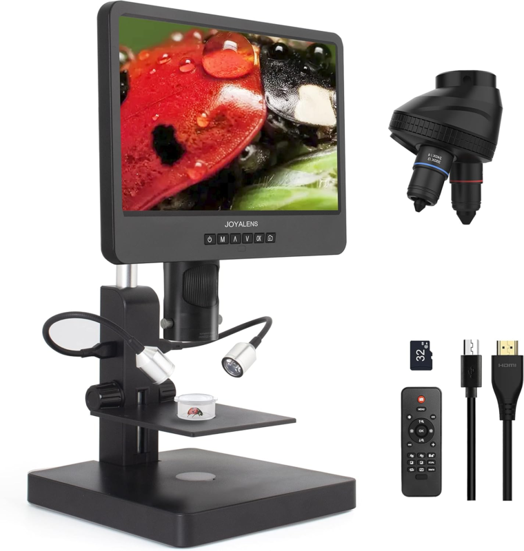 10 Inch HDMI LCD Digital Microscope, UHD 4000× 24MP Biological Microscop... - $327.38