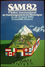 Original Poster France SAM 82 Expo Mountain Layouts &#39;82 - £40.73 GBP