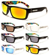 Biohazard Square Abstract Wrap Around Rectangular Sunglasses Sport Outdoor Beach - £7.47 GBP