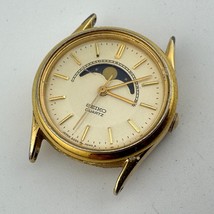 Vintage Seiko Quartz Watch 2A24-0048 Women Gold Tone Analog ~For Parts R... - $28.49