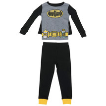Batman Cosplay 2-Piece Long Sleeve Toddler Pajama Set with Cape Black - £15.72 GBP