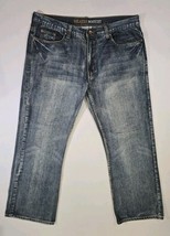 Urban Pipeline Jeans Mens 38x30 (40x31.5) Loose Bootcut Medium Wash Blue... - $20.27