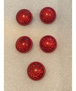 5 Vintage Plastic Red Burst 1&quot; Buttons Marked Patent Pending *Pre-Owned/... - €12,92 EUR