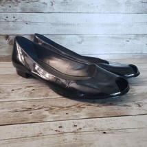Antonio Melani - Women&#39;s Shiny Black Peep Toe Low Heel Size 10 M - $16.99