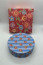 EUC Set of 2 Mary Engelbreit Floral Cardboard Storage Boxes - £12.66 GBP