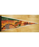 Vintage Felt Sports Advertising Pennant NBA Basketball Seattle Sonics 12... - £19.46 GBP