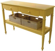 Console Trade Winds Provence Traditional Antique Yellow Painted Mahogany Frame - £961.40 GBP