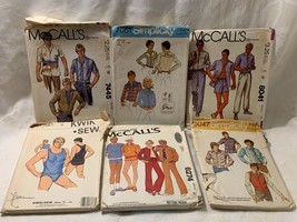 Group of 6 Sewing Patterns Shirts Vests Pants and More Simplicity McCall... - $2.44