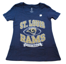 St. Louis Rams NFL Apparel Team Logo Women's Football V Neck T-Shirt - £13.53 GBP