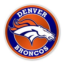 Denver Broncos Round  Decal / Sticker Die cut - £2.32 GBP+