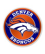 Denver Broncos Round  Decal / Sticker Die cut - £2.32 GBP+