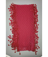 Fashion by Mirabeau Heart Lace Scarf Pink U80 - £10.20 GBP