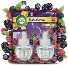 Plug in Scented Oil Refill, 2Ct, Wild Berries, Infused with Natural Esse... - £8.33 GBP