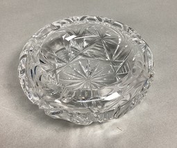 Beautiful Vintage Heavy Crystal Ashtray / Trinket Dish - 2.25x5.5” - $14.84