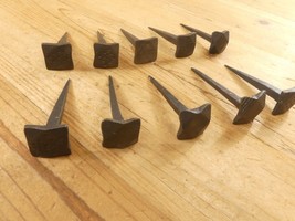 10 HAND FORGED NAILS CLAVOS HOOK **DIFFERENT STYLES** DECORATIVE PRIMITIVE - $16.99