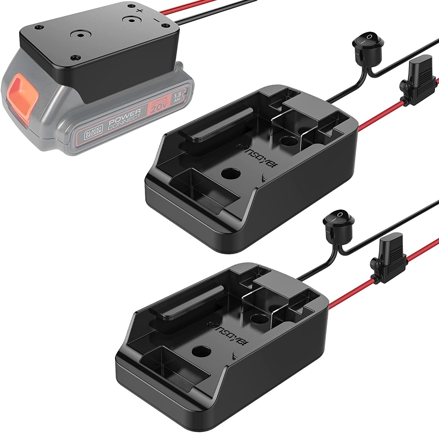 Power Wheel Adapter with Fuse&amp;Switch,Secure Battery Adapter for, 2 Pack - $35.99