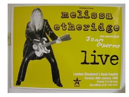 Melissa Etheridge Poster Live with Joan Osborne Concert - $44.51