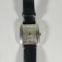 Elegant Silver-Tone Quartz Watch with Adjustable Black Band - $9.97