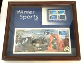 USPS Stamps 2002 WINTER SPORTS SALT LAKE CACHET UTAH OLYMPICS Shadow Box... - $23.75