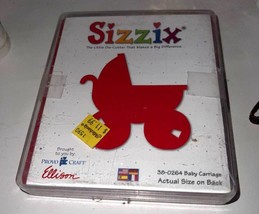 Sizzix Originals Large Red Die Cut Baby Carriage 38-0264 - $8.13 CAD