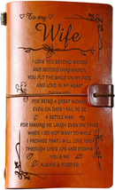 Mothers Day Gifts for Wife Leather Journal, to My Wife Gifts 140 Page Refillable - £15.16 GBP