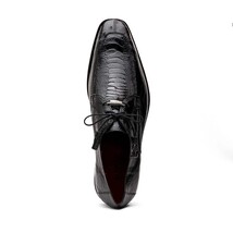 Andretti Genuine Ostrich Leg Dress Derby's Shoes Black image 5