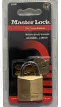 Master Lock Solid Body Padlock Brass 130D 3/16&quot; steel shackle - £6.60 GBP