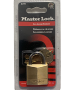 Master Lock Solid Body Padlock Brass 130D 3/16&quot; steel shackle - £6.68 GBP
