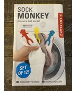 Kikkerland Sock Monkey / Sock Set Keeper for Washing &amp; Drying - Set of 12 - €10,16 EUR