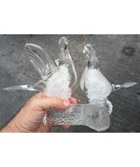 Art Glass Blown Bird Birds on a Branch Sculpture Venetian Murano Italian... - $2,289.50 MXN
