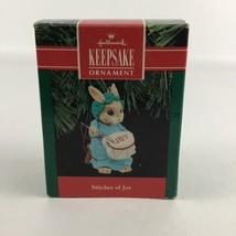Hallmark Keepsake Christmas Tree Ornament Stitches Of Joy Bunny New Vintage 1990 - £13.39 GBP