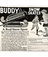 Buddy Snow Skates 1933 Advertisement Falcon Winter Foot Wear NY DWKK12 - €17,04 EUR