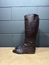 Vintage Joan &amp; David Brown Leather Knee High Boots Women’s 7 Handmade In Italy - £39.08 GBP