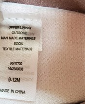 Cat & Jack Baby Girls 9-12 Month Faux Leather Fringe Moccasin Shoes Gold/Pink image 7